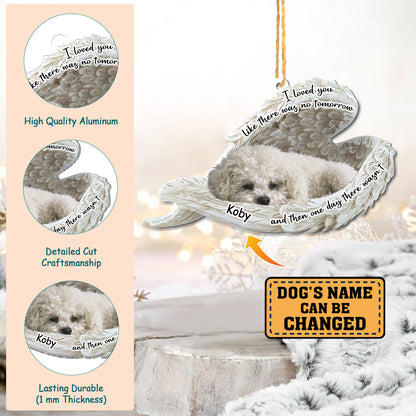 Personalized Bichon Frise Sleeping Angel Memorial Aluminum Ornament