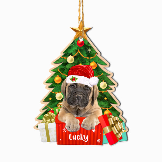 Personalized Bullmastiff Christmas Tree Aluminum Ornament