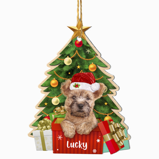 Personalized Cairn Terrier Christmas Tree Aluminum Ornament