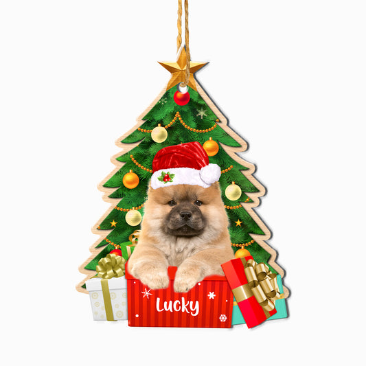 Personalized Chow Chow Christmas Tree Aluminum Ornament