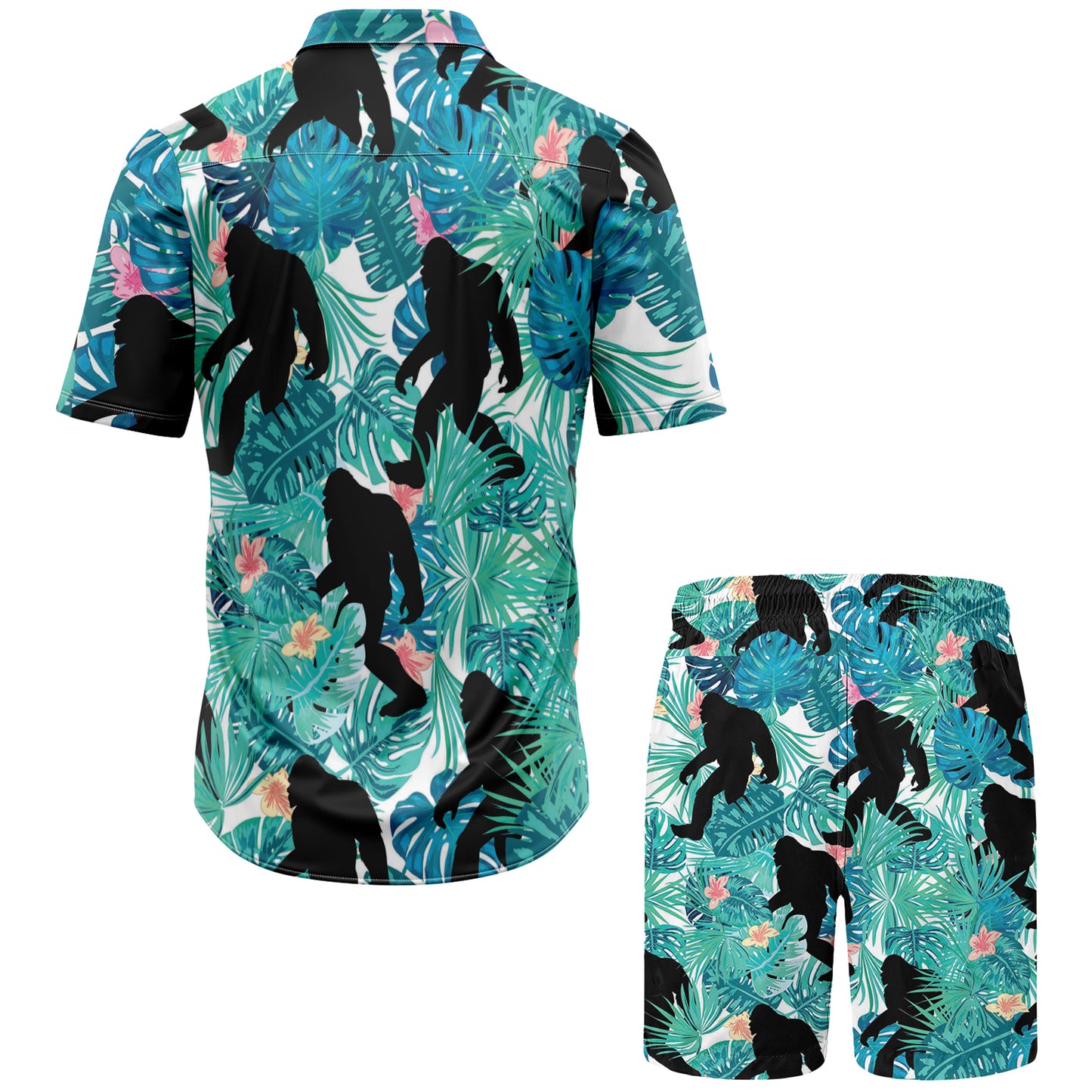 Aloha Bigfoot Tropical Hawaiian Shirt And Shorts