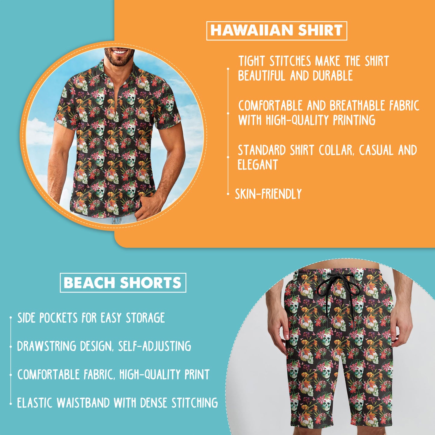 Firefighter Emblem Hawaiian Shirt And Shorts