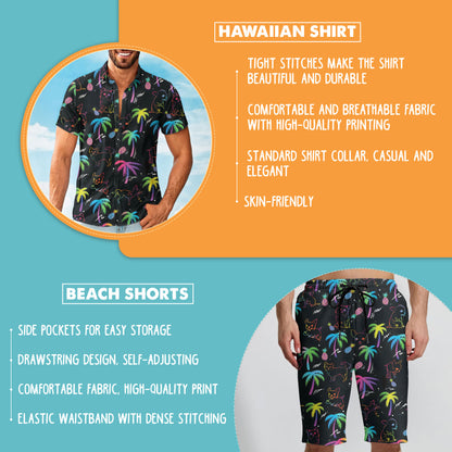 Chihuahua Dog Tropical Palm Hawaiian Shirt And Shorts