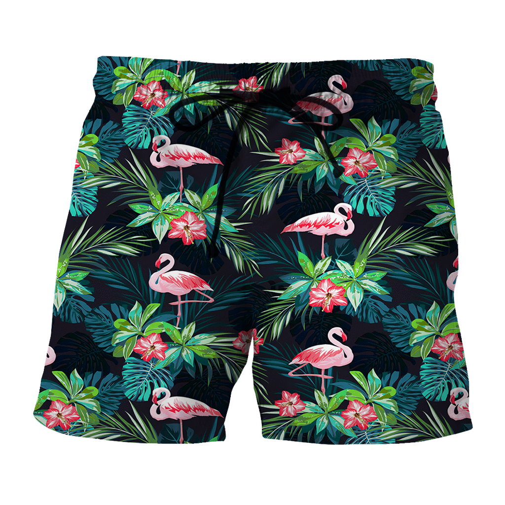 Flamingo Tropical Hawaiian Shorts