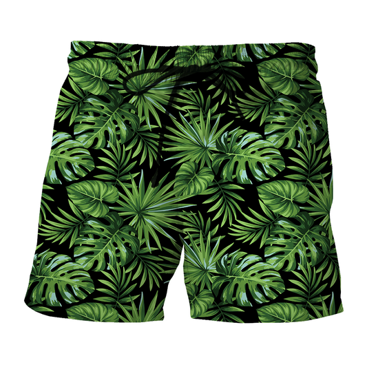 Tropical Leaves Hawaiian Shorts