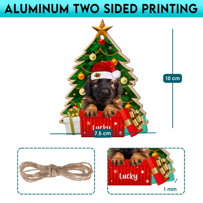Personalized Leonberger Christmas Tree Aluminum Ornament