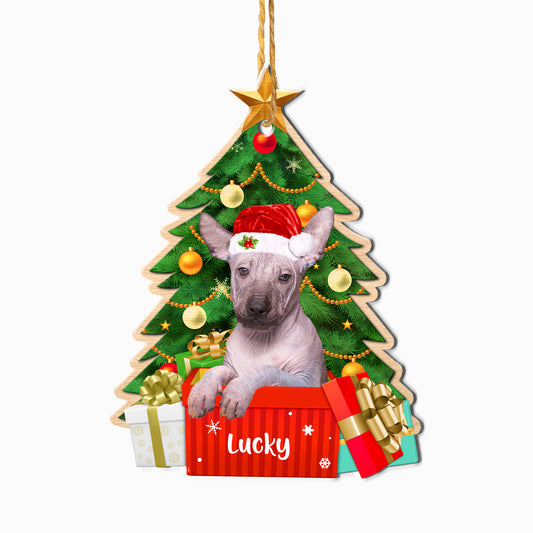 Personalized Mexican Hairless Dog Christmas Tree Aluminum Ornament