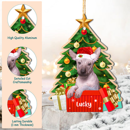 Personalized Mexican Hairless Dog Christmas Tree Aluminum Ornament