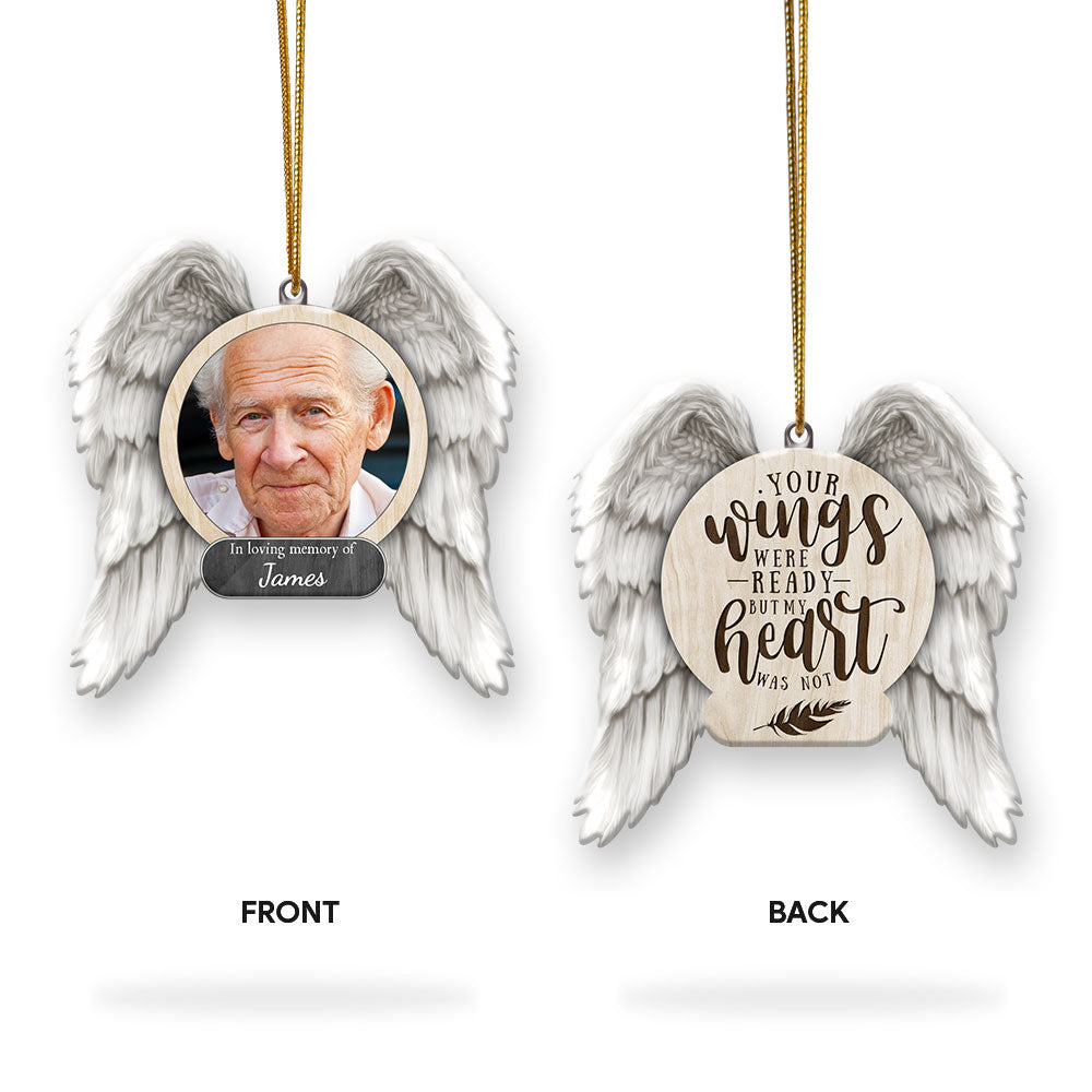Personalized Wings Were Ready Memorial Acrylic Ornament