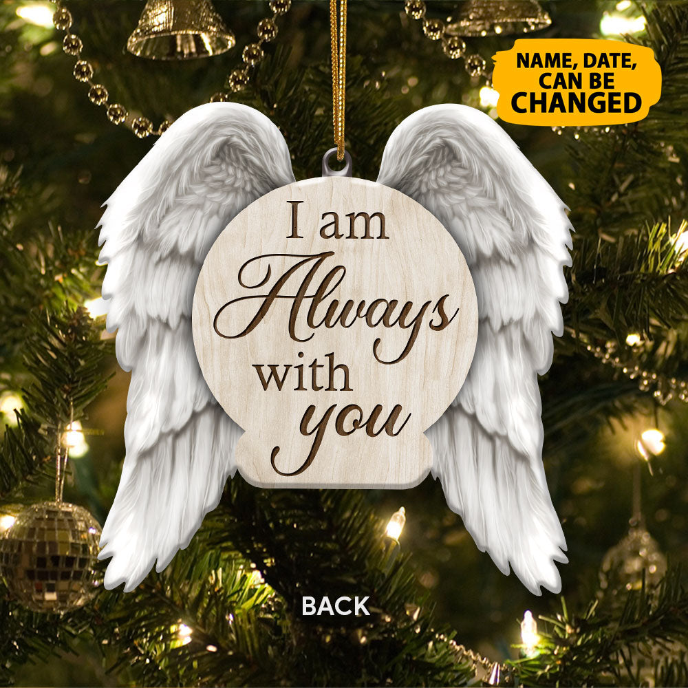 Personalized Wings Always With You Memorial Acrylic Ornament