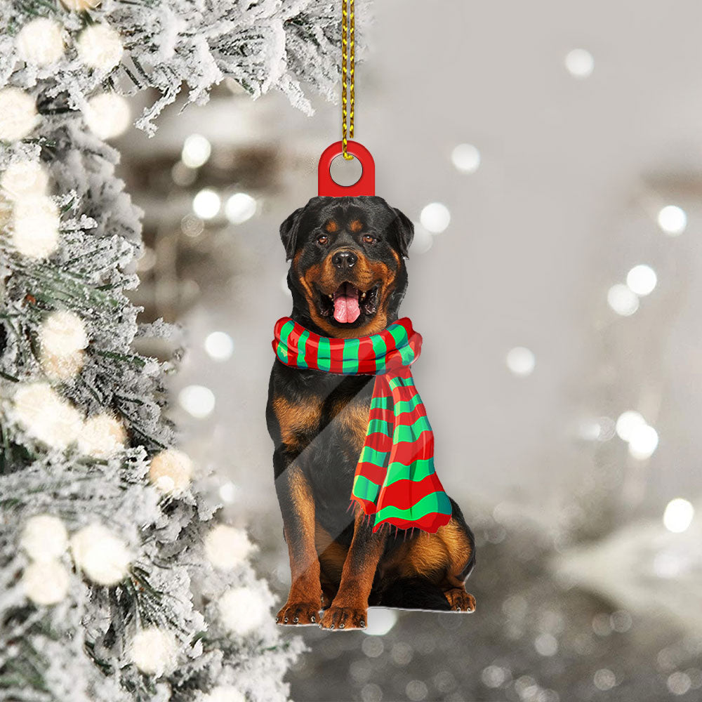 Rottweiler First Christmas Acrylic Ornament