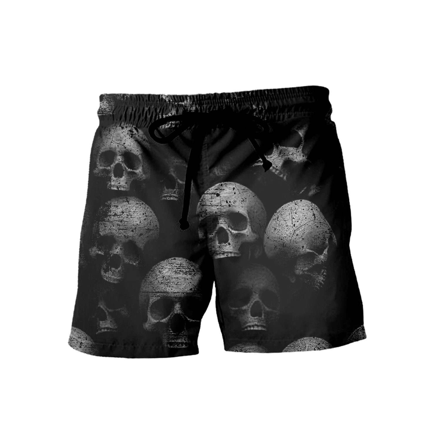 Black Skull Hawaiian Shorts