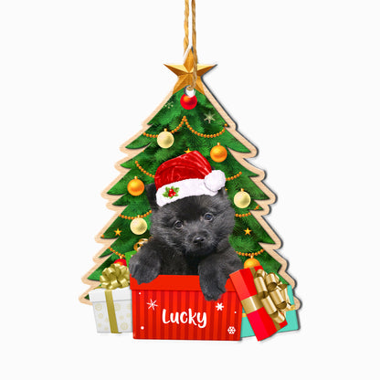 Personalized Schipperke Christmas Tree Aluminum Ornament