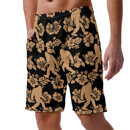 Bigfoot At Sunset Hawaiian Shorts