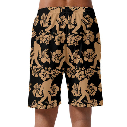 Bigfoot At Sunset Hawaiian Shorts