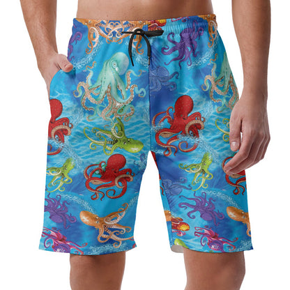 Colorful Octopus Hawaiian Shorts