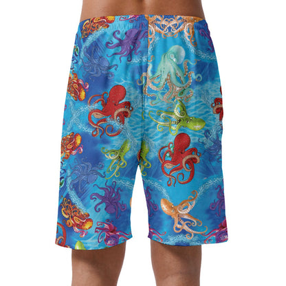 Colorful Octopus Hawaiian Shorts