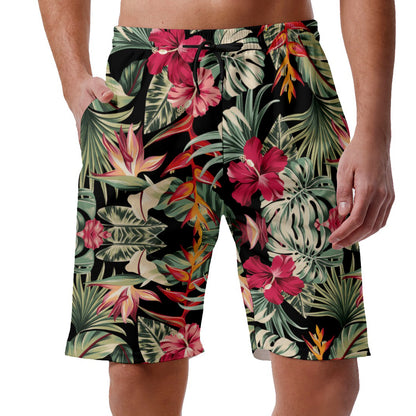 Hibiscus Plant Hawaiian Shorts