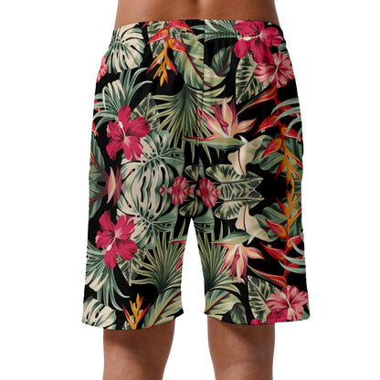 Hibiscus Plant Hawaiian Shorts