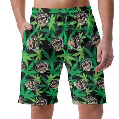 Skull Leaf Hawaiian Shorts