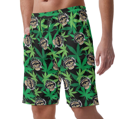 Skull Leaf Hawaiian Shorts