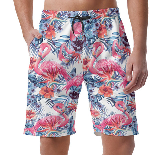 Pink Flamingo Tropical Hawaiian Shorts