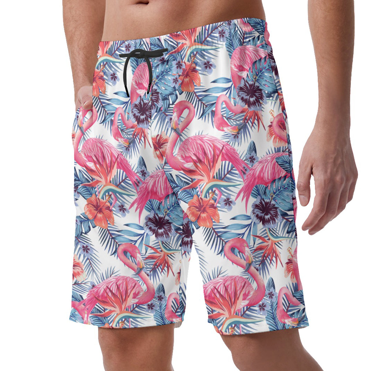 Pink Flamingo Tropical Hawaiian Shorts