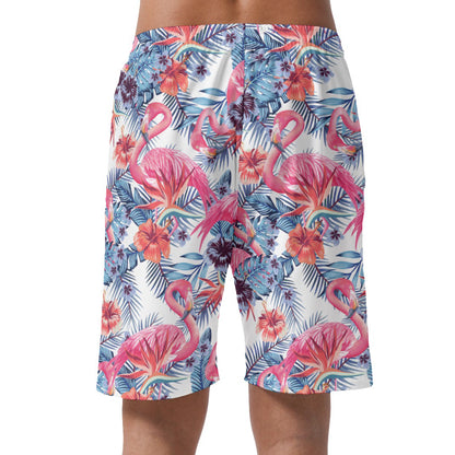 Pink Flamingo Tropical Hawaiian Shorts