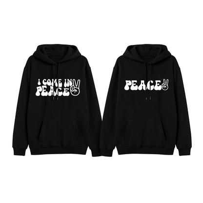 I Come In Peace Matching Couple Hoodies For Valentine's Day