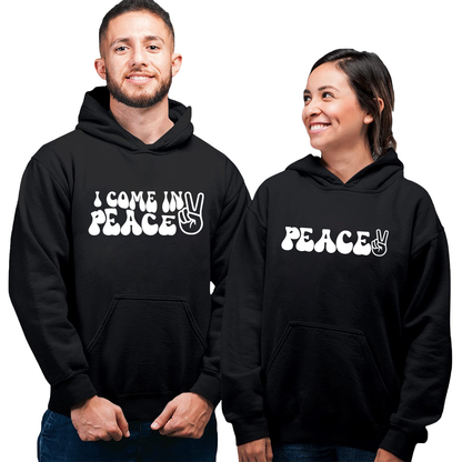 I Come In Peace Matching Couple Hoodies For Valentine's Day