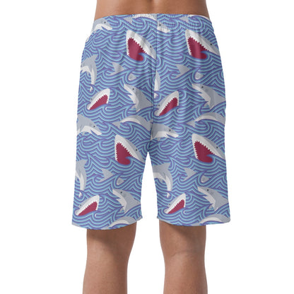 Shark Wave Hawaiian Shorts