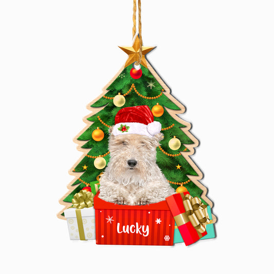 Personalized Wire Fox Terrier Christmas Tree Aluminum Ornament