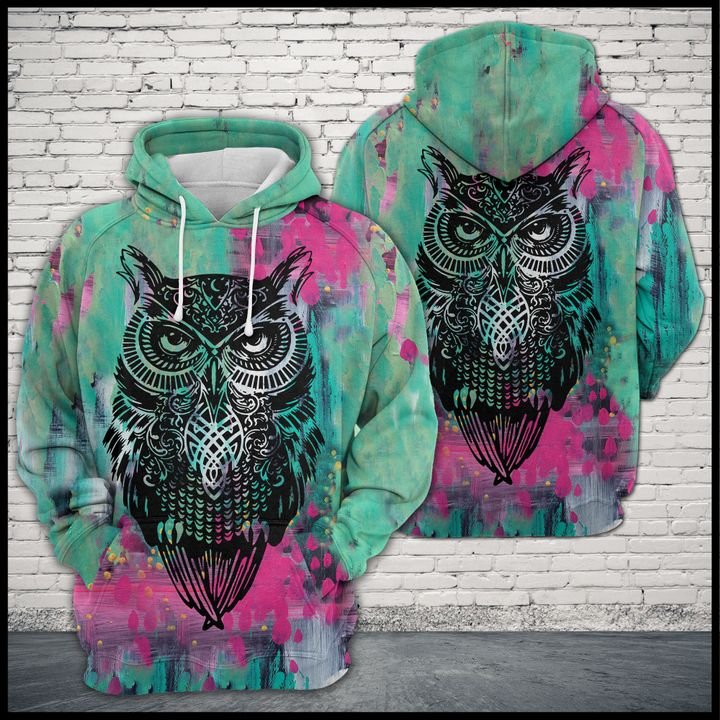 Owl Colorful T0106 - All Over Print Unisex Hoodie