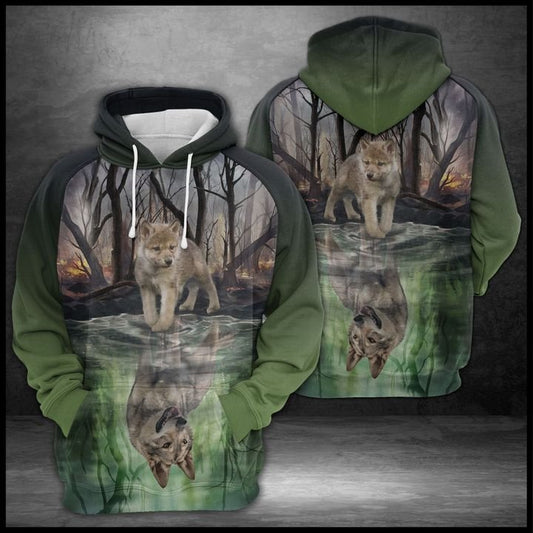 Wolf Dreamer T1106 unisex womens & mens, couples matching, friends, funny family sublimation 3D hoodie christmas holiday gifts (plus size available)