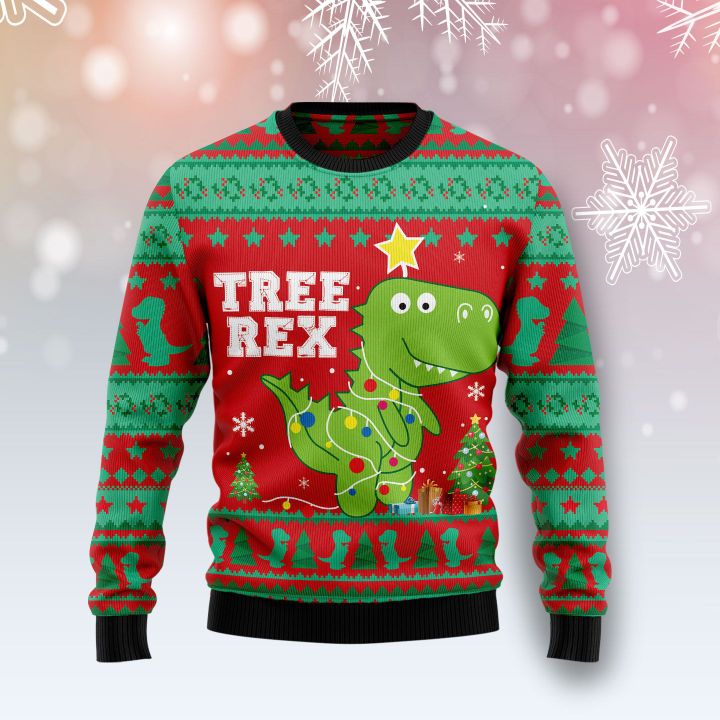 T-rex Tree Christmas T810 Ugly Christmas Sweater