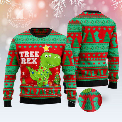 T-rex Tree Christmas T810 Ugly Christmas Sweater