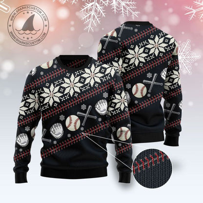 Baseball Christmas T810 Ugly Christmas Sweater