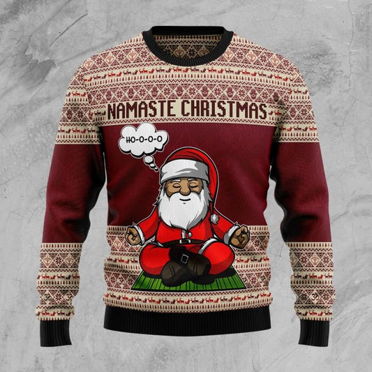 Yoga Santa Clause TG5112 Ugly Christmas Sweater