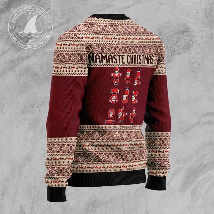 Yoga Santa Clause TG5112 Ugly Christmas Sweater