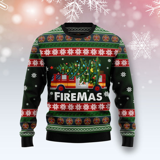 Firefighter Firemas TY1910 Ugly Christmas Sweater