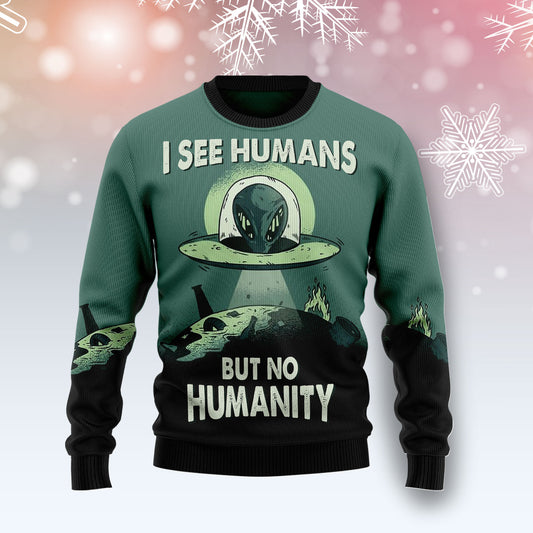 Alien No Humanity TY2910 Ugly Christmas Sweater