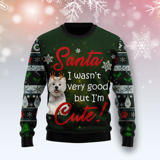 West Highland White Terrier I'm Cute TY1011 Ugly Christmas Sweater
