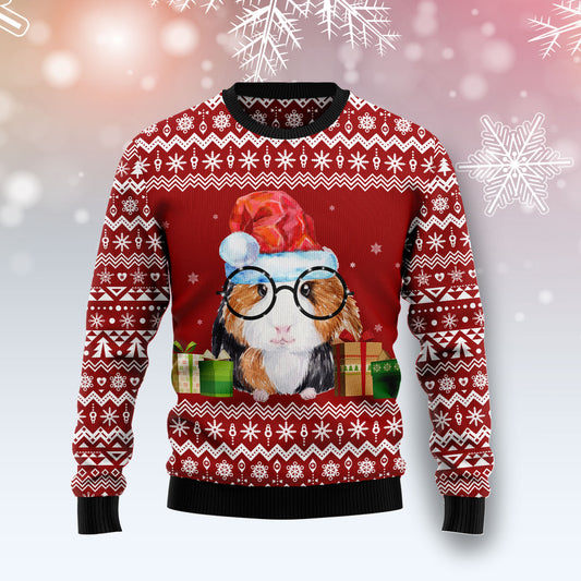 Guinea Pig Xmas TY0812 unisex womens & mens, couples matching, friends, funny family ugly christmas holiday sweater gifts (plus size available)