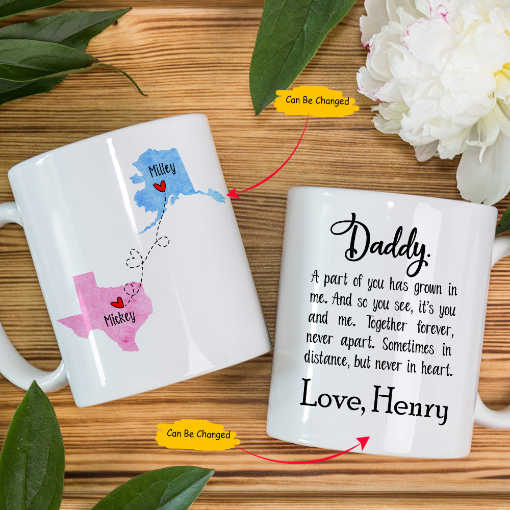 Personalized Mug - Daddy. A part of you has grown in me D436 - PersonalizedWitch