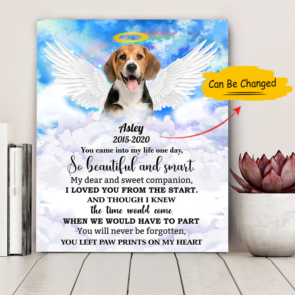 Custom Personalized memorial pet in heaven canvas print wall art unique meaningful family friends dog cat lovers gift ideas - My Dear And Sweet Companion TY1603215