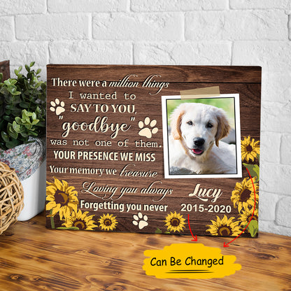 Custom Personalized memorial pet in heaven canvas print wall art unique meaningful family friends dog cat lovers gift ideas - Loving You Always TY1803212