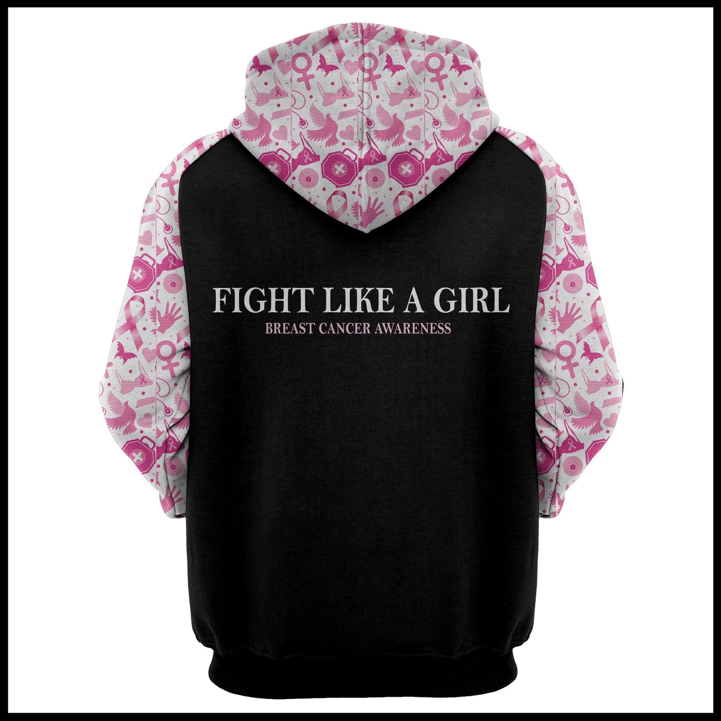 Breast Cancer Awareness Fight Like A Girl T224 - All Over Print Unisex Hoodie