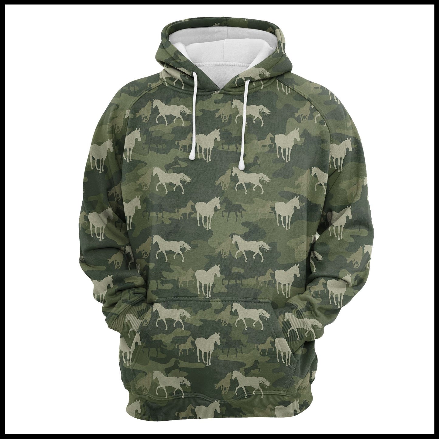 Horse Camo Pattern T224 - All Over Print Unisex Hoodie