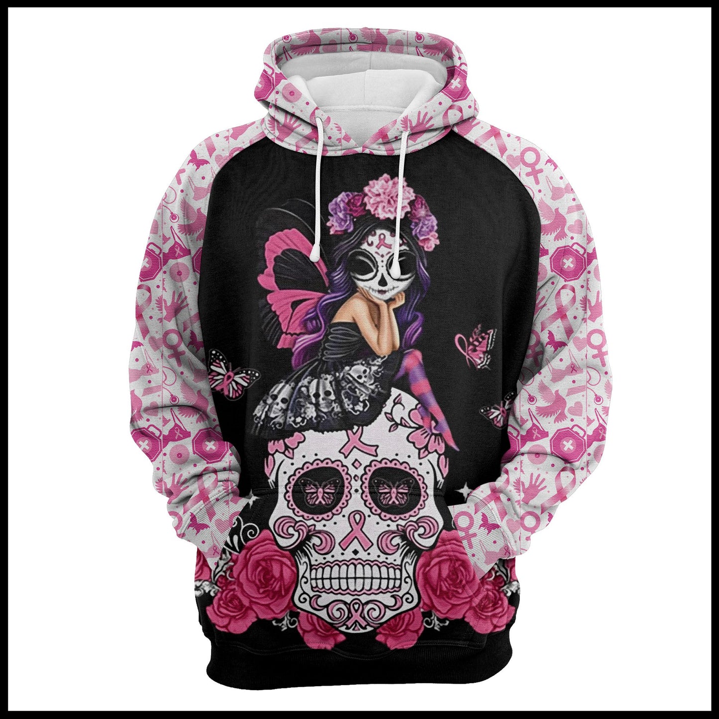 Breast Cancer Awareness Fight Like A Girl T224 - All Over Print Unisex Hoodie