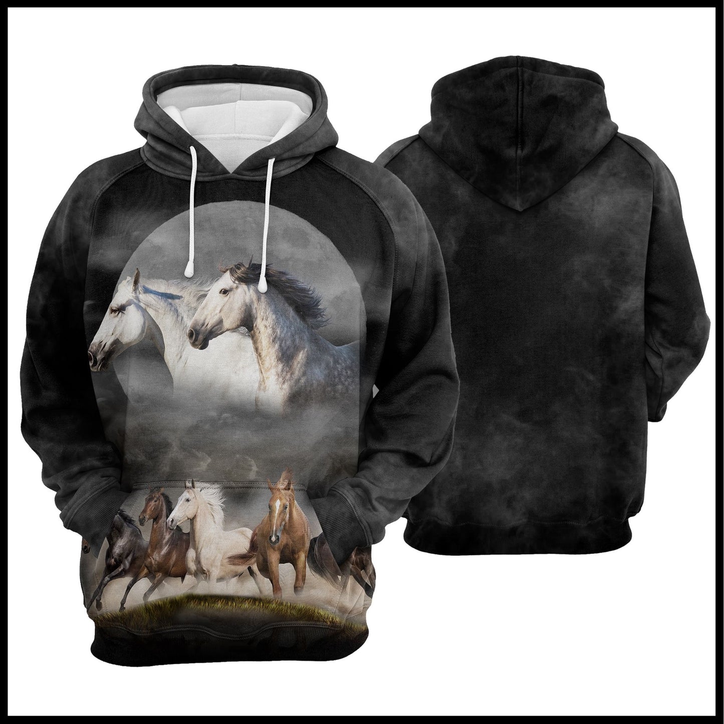 Wild Horse Running T224 - All Over Print Unisex Hoodie